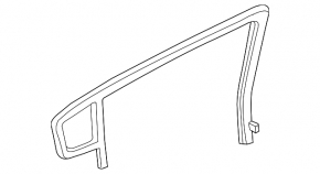 Chevrolet Volt 11-15 rear right triangle door glass with glass seal