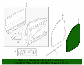 Front left door seal Volvo XC60 18-23