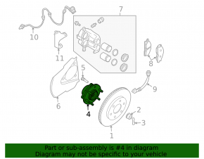Front left hub Nissan Frontier 22-26 AWD