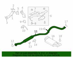 Exhaust line middle part Subaru Impreza WRX GH 08-14 5d 2.5T manual