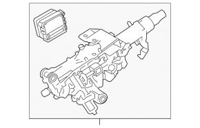 Steering column Toyota Venza 21- with electrical adjustment