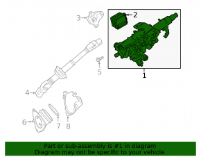 Steering column Toyota Venza 21- with electrical adjustment