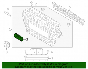 Emblem badge radiator grill grill Audi A6 C7 12-15 prerest