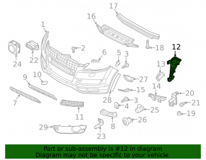 Front bumper mount right wing Audi Q7 4L 10-15