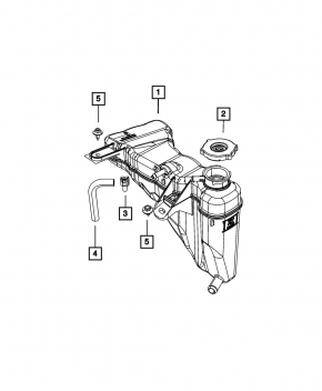 Expansion tank cooling Chrysler 300 11- without cap