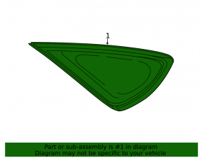 Fixed rear left window glass for Toyota Avalon 13-18