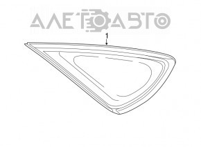 Fixed rear left window glass for Toyota Avalon 13-18