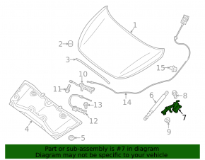 Hood hinge right Infiniti JX35 QX60 13-