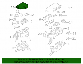 Upper fuse box cover under hood right Toyota Rav4 19- hybrid