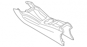 Central console with armrest and cup holders for the Audi Q5 8R 09-17