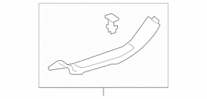 Door sill trim inner rear right Mercedes GLS-class X166 13-19 black