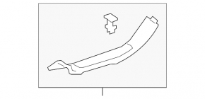 Door sill trim inner rear right Mercedes GLS-class X166 13-19 black