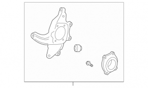 Rear left axle with hub for Mercedes W221