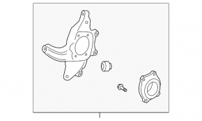 Rear left axle with hub for Mercedes W221