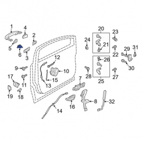 Front Left Lock Cylinder Ford Escape MK3 13-19