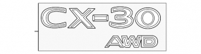 Emblem inscription CX-30 AWD tailgate Mazda CX-30 20-