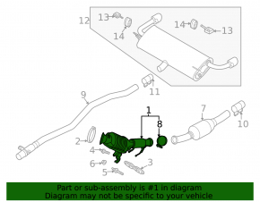 Downpipe with catalytic converter Ford Escape MK4 23- 1.5T