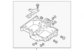 Oil pan Nissan Altima 19- 2.5