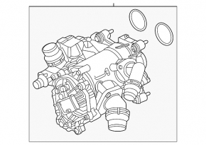 Thermostat housing BMW X1 U11 24-26