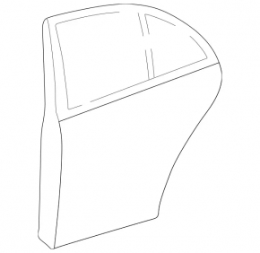 Door bare rear left Mercedes W211 black