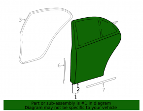 Door bare rear left Mercedes W211 black