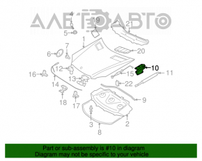 Right hood hinge for Mercedes W164 ML