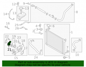 Thermostat cover Hyundai Santa FE Sport 17-18 2.0T