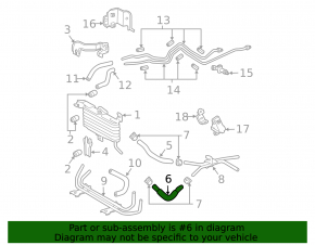 Lexus GX470 automatic transmission oil cooling pipe, 03-09 release