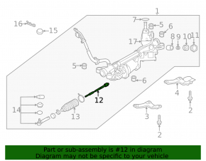 Steering rod left Subaru Outback 20- CTR