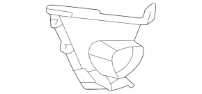 Front bumper grille mount, right, VW Atlas 21-23
