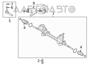 Steering rod with tip right Lexus ES 19-26