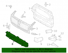 Lower radiator deflector blinds BMW 4 G22 G26 21-25 B46 B48, M package