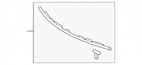 Hood seal on bumper Toyota Prius V 12-17