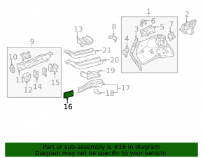 Front left side member nose bracket for Toyota Sienna 2010-2011