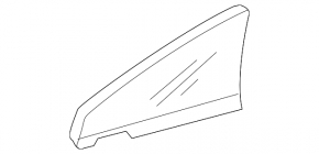 Door glass triangle rear left VW Jetta 11-18 USA broken mount