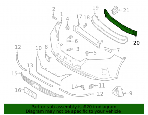 Front bumper reinforcement Nissan Murano z52 19-