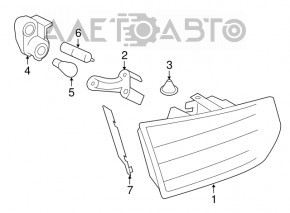 BMW 3 F30 16-18 left trunk lid inner light, light, cracks