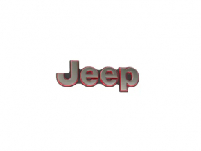 Jeep Grand Cherokee WK2 17-21 Tailgate Emblem - Gray with Red