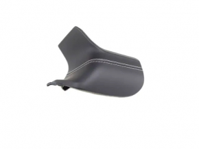 Jeep Grand Cherokee WL 21-23 leather upper center dashboard trim with black and white stitching