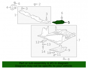 Left TV trim panel for Honda Accord 18-22