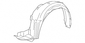 Front left fender liner for Honda Crosstour 10-12