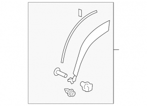 Rear left fender arch trim for Lexus NX 15-21 on the door