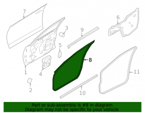 Front Right Door Seal Nissan Altima 19-24