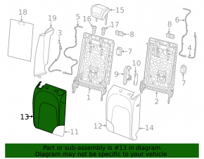 Backrest of the rear row of seats, 2nd row, right, Audi Q5 80A 21-24, beige leather, mechanical, needs cleaning, wrinkled