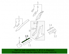 Black outer front left door sill plate for Kia EV6 22-24