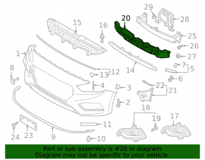 Hyundai Accent 18-23 Front Bumper Absorber