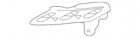 Front bumper bracket metal right Kia Optima 11-13 prerest