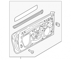 Door assembly front right Audi A3 8V 15-19 convertible