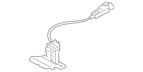 Right rear seat lock for Mazda 3 19-22 4d with cable, Japan built