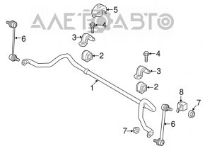 Front stabilizer link left Mazda CX-9 16-